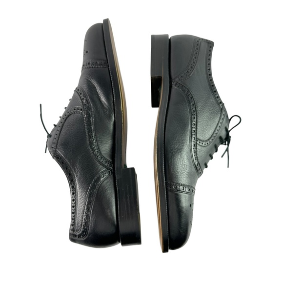HTF Genuine Men BALLY Prestige Aris Black Leather Oxfords Dress Shoes Size 9 EEE main image 6